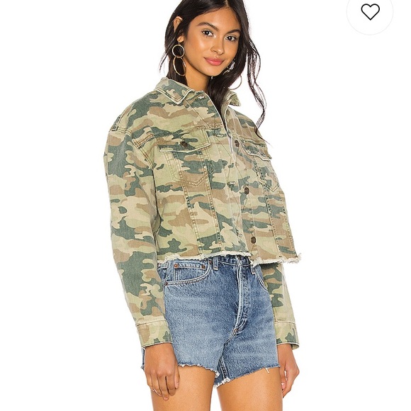 Free People Camo Crop Jacket - Picture 3 of 4